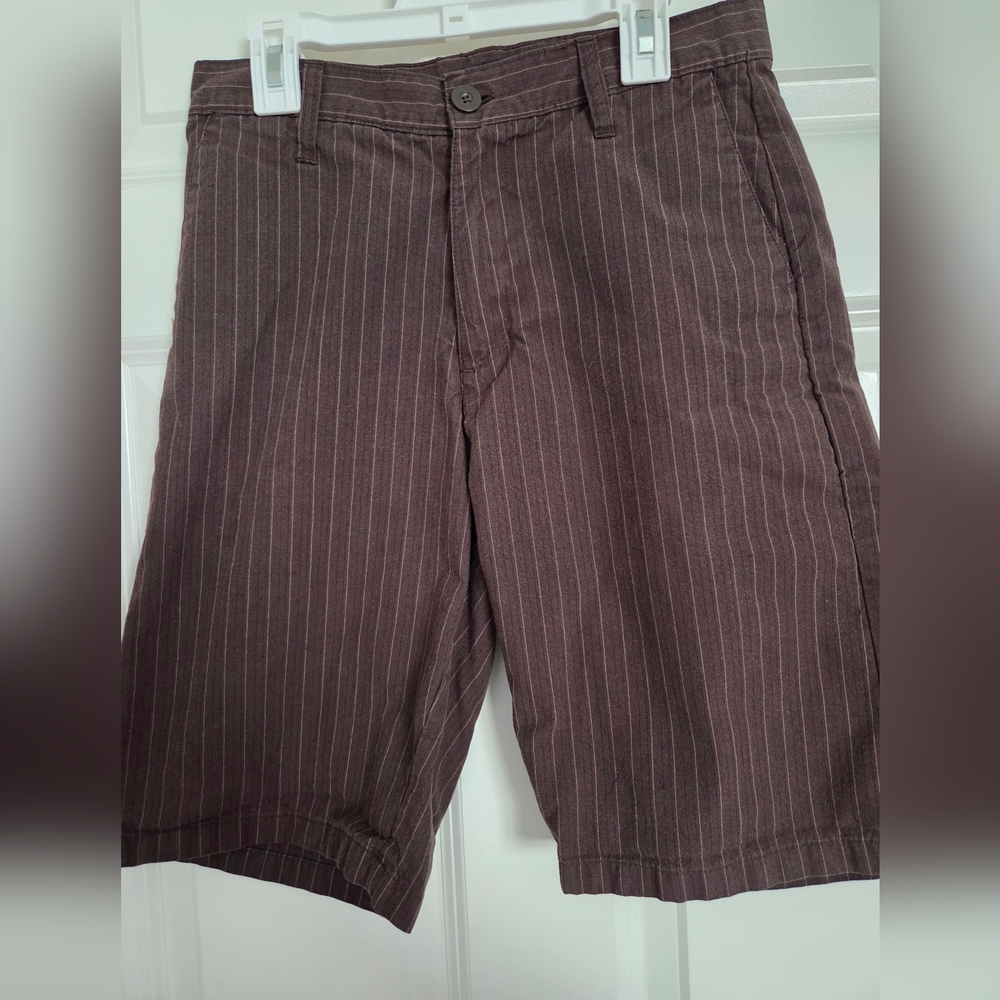 Mens Brown Striped Shorts
